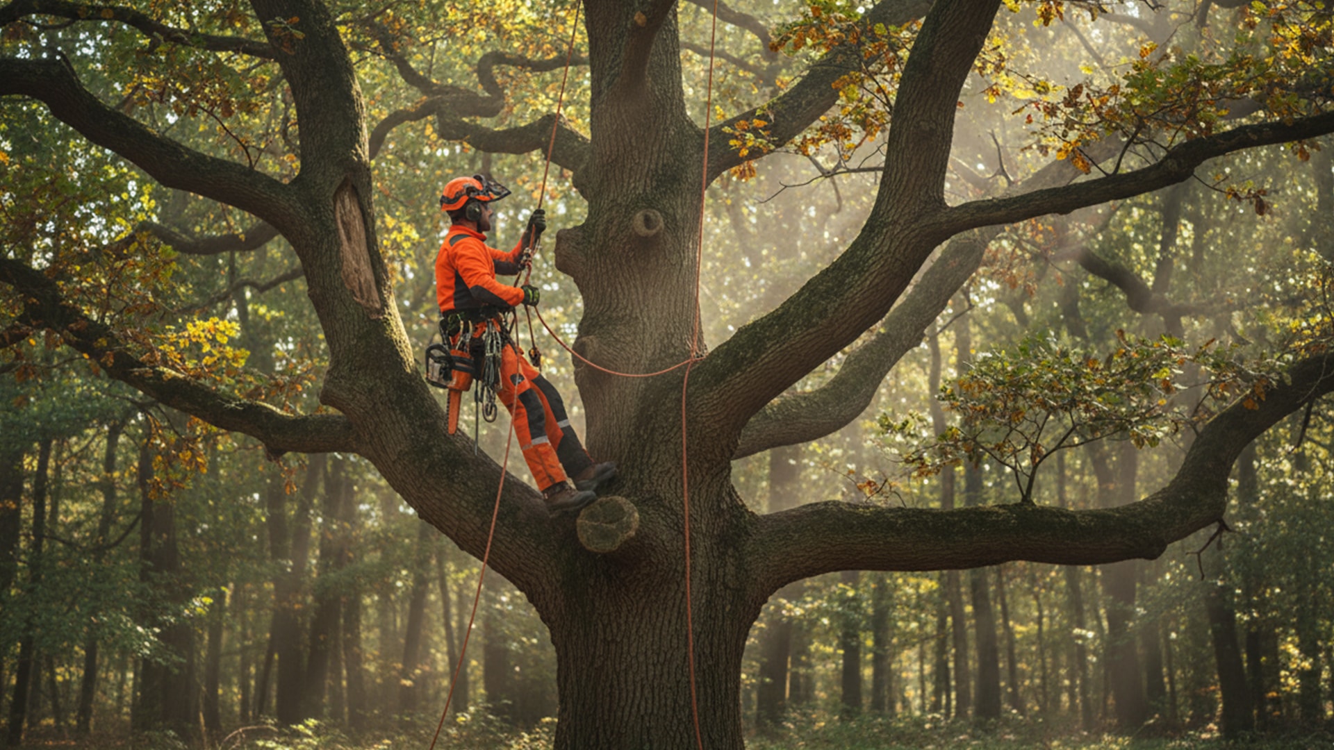 Arboriste grimpeur en intervention à Marseille - Élagage professionnel